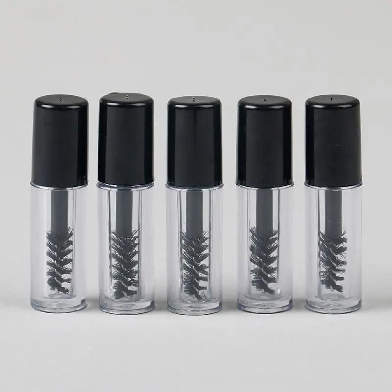 Empty Refillable Clear Mascara Tube, 8 Counts/set Liquid Eyelash Cream Vial Bottle, Vial Cap, Travel Portable Beauty Cosmetics Container, Canister, Refillable Design, Storage Bottles