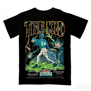 PE THE KID Ken Griffey Seattle Teal Edition Planet Euphoria Shirt, Vintage Style 90s Retro Unisex Streetwear Tee
