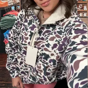 Stay cozy and stylish with our half-zip print sweatshirt in camouflage — shop now! Casual Day