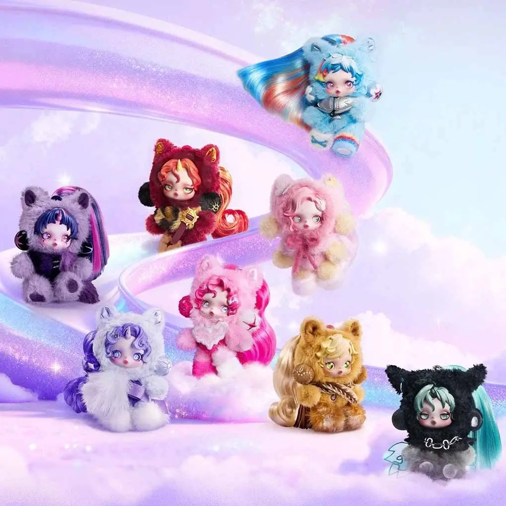 POP MART Skullpanda x My Little Pony Plush Series Blind Box, Cute Fun Collectible, Blindbags, Collectible Blind Pack, Mystery Packages (1 Count)