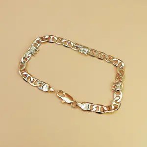 Punk style boyfriend copper plated 18k men's and women's baby elephant ring bracelet friend gift chain retro