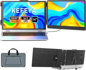 KEFEYA Laptop Screen Extender 14", FHD 1080P IPS Laptop Monitor Extender Dual Screen, Portable Monitor for Laptops 13-17" with USB-C/HDMI Port, Plug n Play for Windows/Mac/Android/Switch/PS5 summervibes