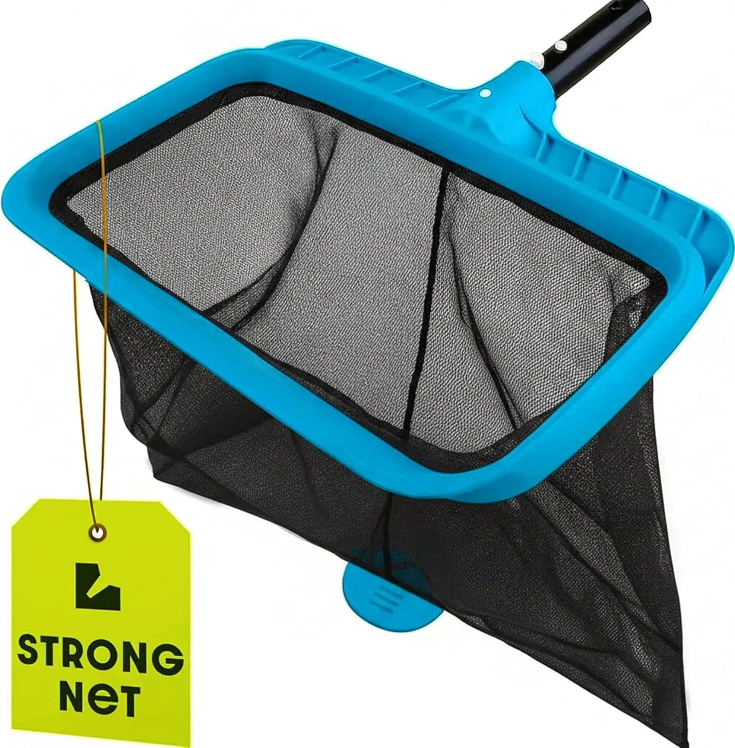 Pool Skimmer Net for Cleaning – Heavy Duty Deep Mesh Pool Net Skimmer - Fine Leaf Rake Net for Swimming Pools, Ponds - Strong Frame - Fits Standard Pool Poles (Net Only, No Pole) - Blue