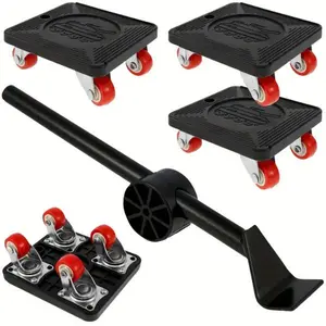 Heavy Duty Carbon Steel Furniture Dolly with Adjustable Pry, 1320lbs Capacity Furniture Mover Helper
