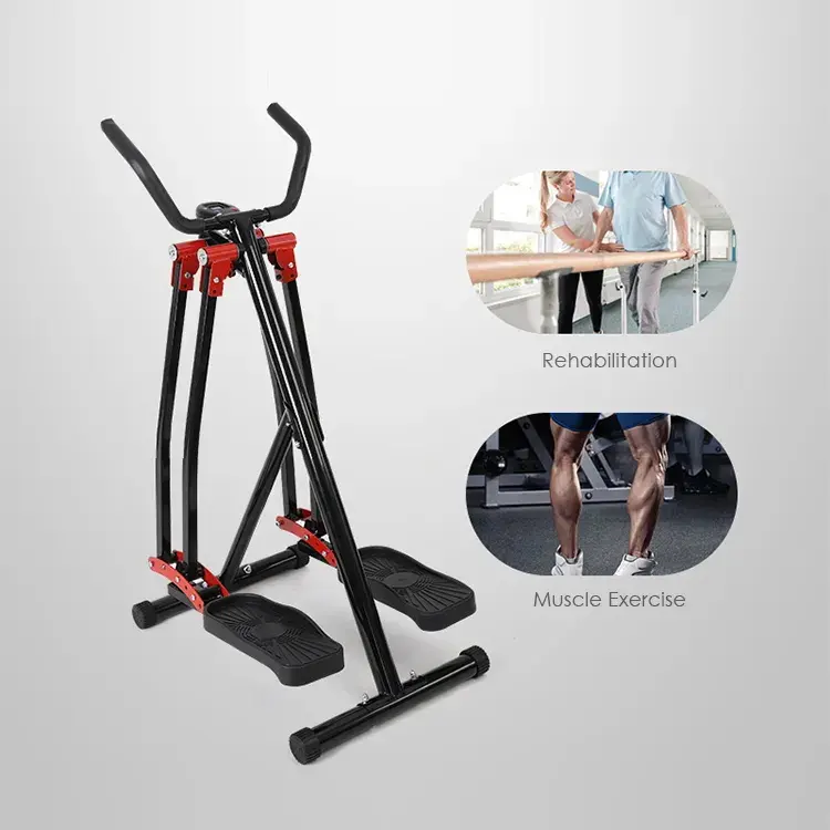 Air Walk Elliptical Exercise Machine - Compact At-Home Workout Equipment, Low-Impact Cardio Trainer, Multifunctional Portable Fitness Tool for Full-Body & Glute Training, Home Workout Gear, Full Body Exercise, Compact Design, Gym Machines, Work Out Equipm