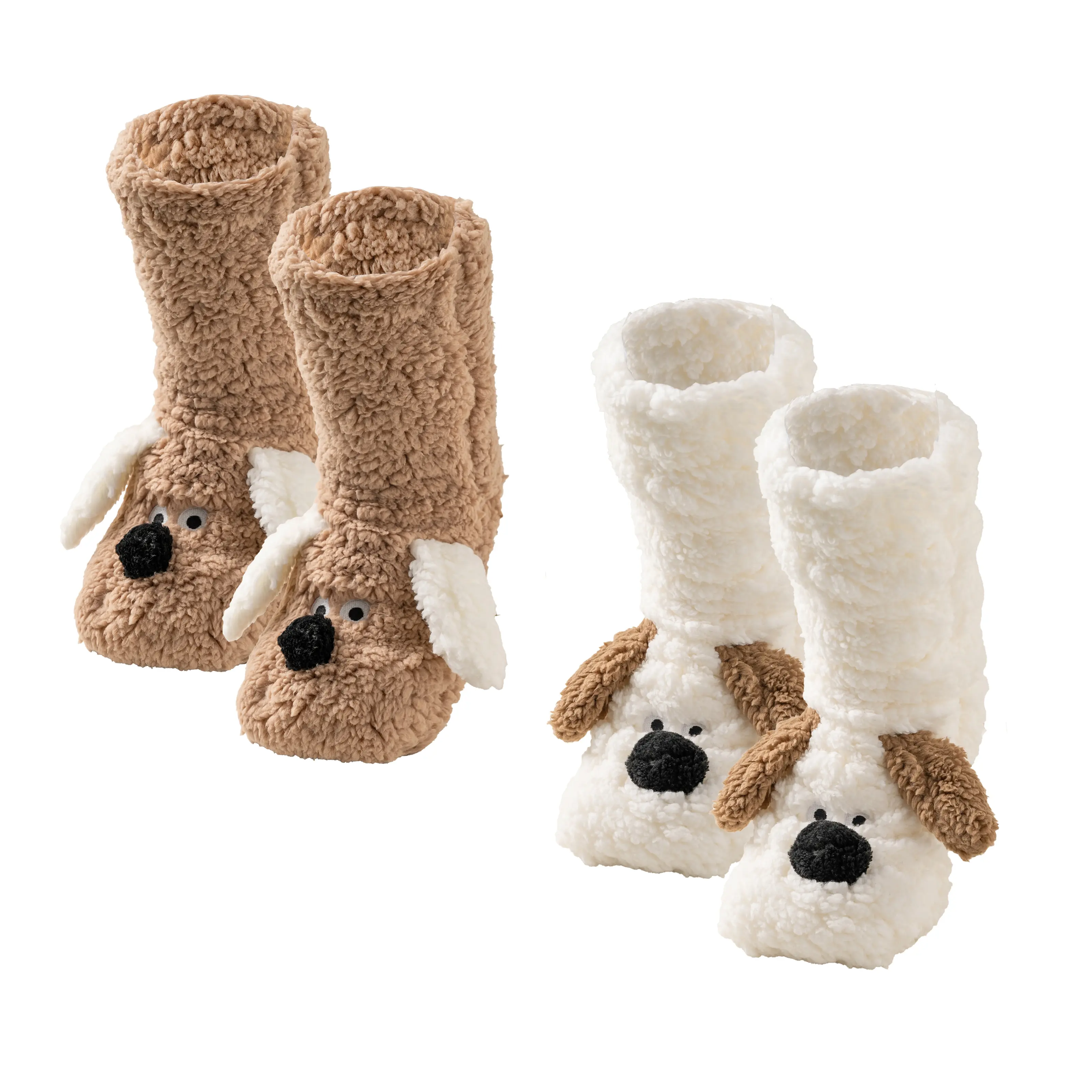 Women's Fluffy Puppy Floor Socks Cozy Coral Fleece 3D Design Essential Winter Warmth Perfect Gift Choice