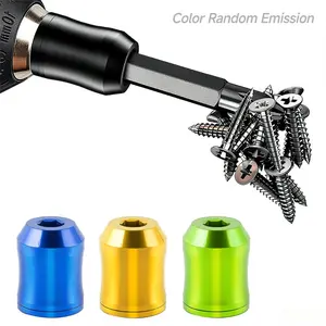 Strong Magnetic Screw Ring, 1/4 Inch/6.35mm Universal Magnetic Screw Ring Bit, Fits Hex Screwdrivers & Power Tools, Durable Design