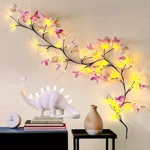 Willow Vine String Lights, 144LED Butterfly Branches, USB Powered, 8 Lighting Modes, Artificial Branch Lights for Bedroom, Wedding, Party, Valentine's Day Decoration