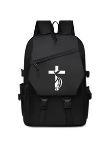 Cross and Dove Print Backpack Unisex Casual Commuter Bag Large Capacity, Daily Use Sports Bag for All Seasons, Travel Backpack