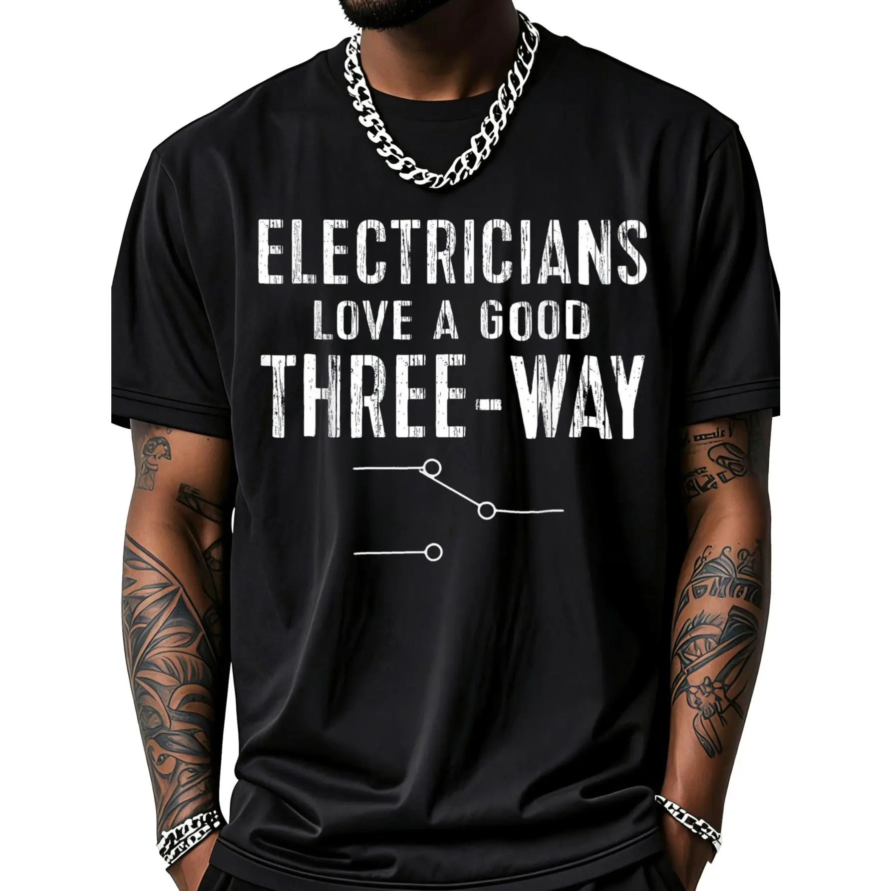 Men's Funny 3-Way Electrical Engineer Electrician T-Shirt
