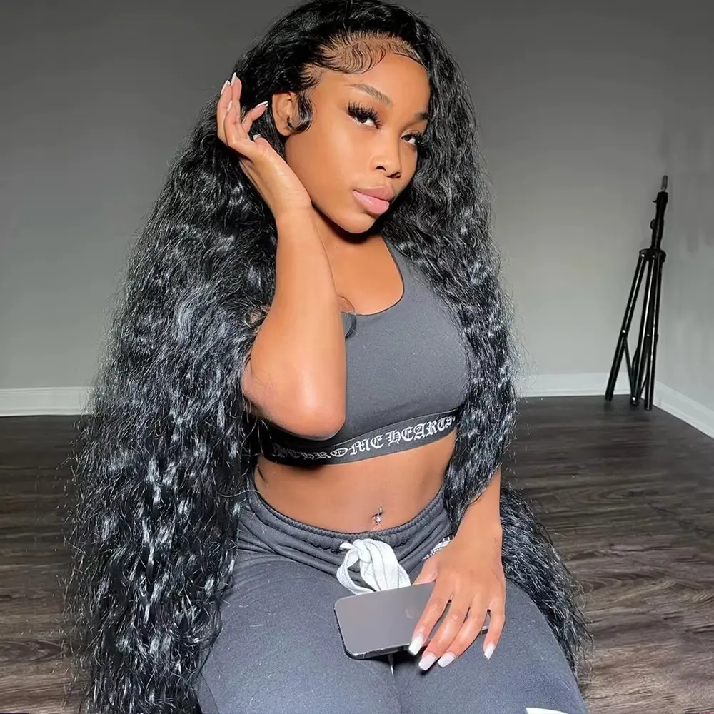 Water Wave Lace Front Wig 13x6 Hd Transparent Lace Frontal Human Hair Wigs For Women Pre Plucked Deep Wave Curly Lace Wigs