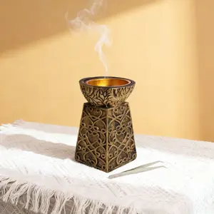 1pc Vintage Resin Scented Incense Burner for Bukhoor, Fragrance Perfect for Weddings and Parties, Meditation Decor for Home Relaxation, Decoration, Vintage Look