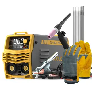 TOOLIOM TL-135S-PRO 135A Stick Welder | 110V 2-in-1 Lift TIG/MMA ARC Digital Welder | Portable Inverter Welding Machine with Hot Start & Arc Force | Includes TIG Torch, Gloves & E6013 Rods