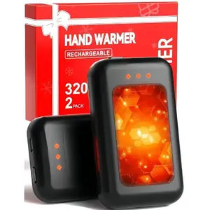 Hotdot Electric Hand Warmers 2 Pack, 6400mAh,1S heating, 16 Hrs Portable for Outdoor Camping Hunting Golf Accessories,Christmas gift,winter gift