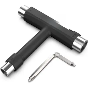 All-in-One Skateboard Tool – Multi-Function T-Tool with T-Type Allen Key & L-Type Phillips Wrench – Portable Skate Accessory