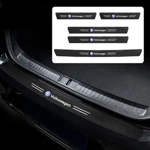 Car door threshold scratch protection sticker Custom Fit For Volkswagen VW GTI Golf 5 6 7 Mk4 Mk5 Mk6 Polo Passat B5 B6 B7 Scirocco Jetta Tiguan CC Touareg Beetle Rline R Touran Bora Car Stickers