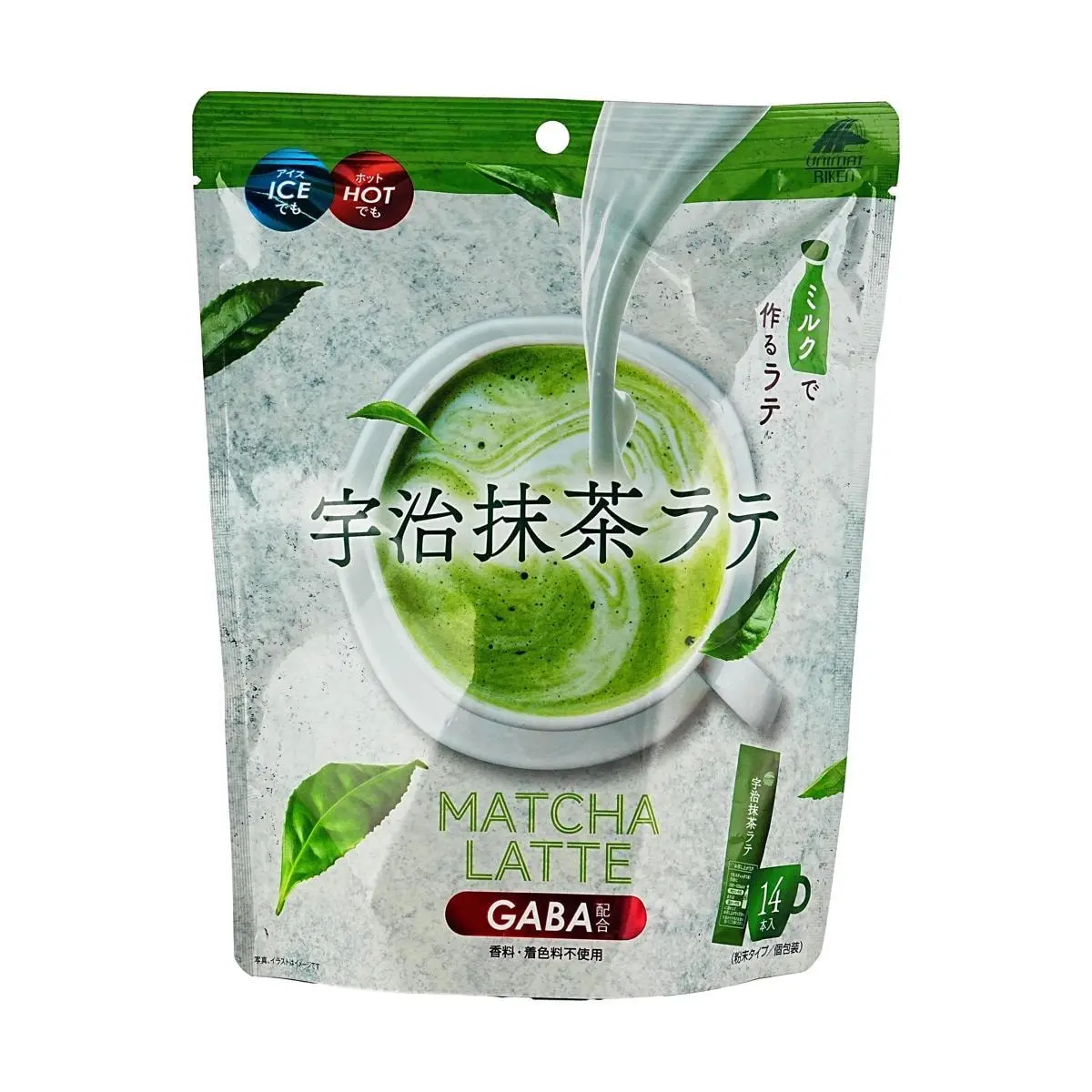 UNIMAT RIKEN Uji Matcha Latte with GABA - Relaxing Mood Support, 10g x 14 Sticks UNIMAT RIKEN Uji Matcha Latte with GABA - Relaxing Mood Support, 10g x 14 Sticks