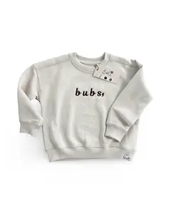 Boys Oversized Crewneck Sweatshirt - Relaxed Fit Kids Pullover Oat