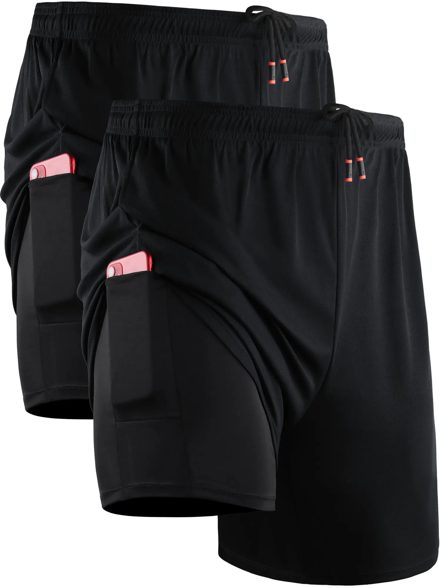 NELEUS Men's Running Shorts with Liner Dry Fit Workout Shorts with Pockets Athletic Bottoms 100% Polyester Quick-Dry Fabric with Elastic Waistband and Compression Pocket summerwins tiktokshopbacktoschool