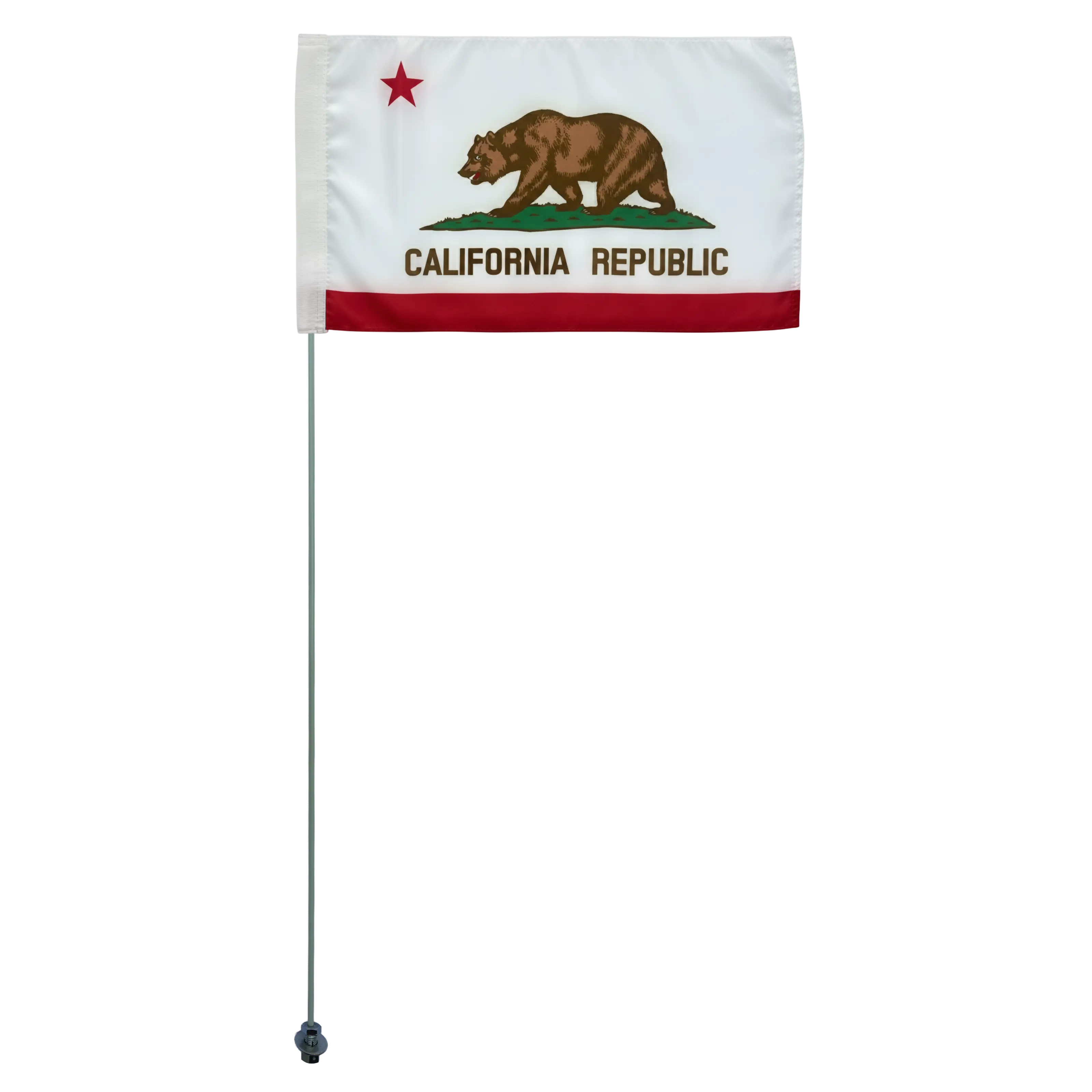 JLP 6 ft tall 19 x 12 ATV Whip Flag Glamis California Republic