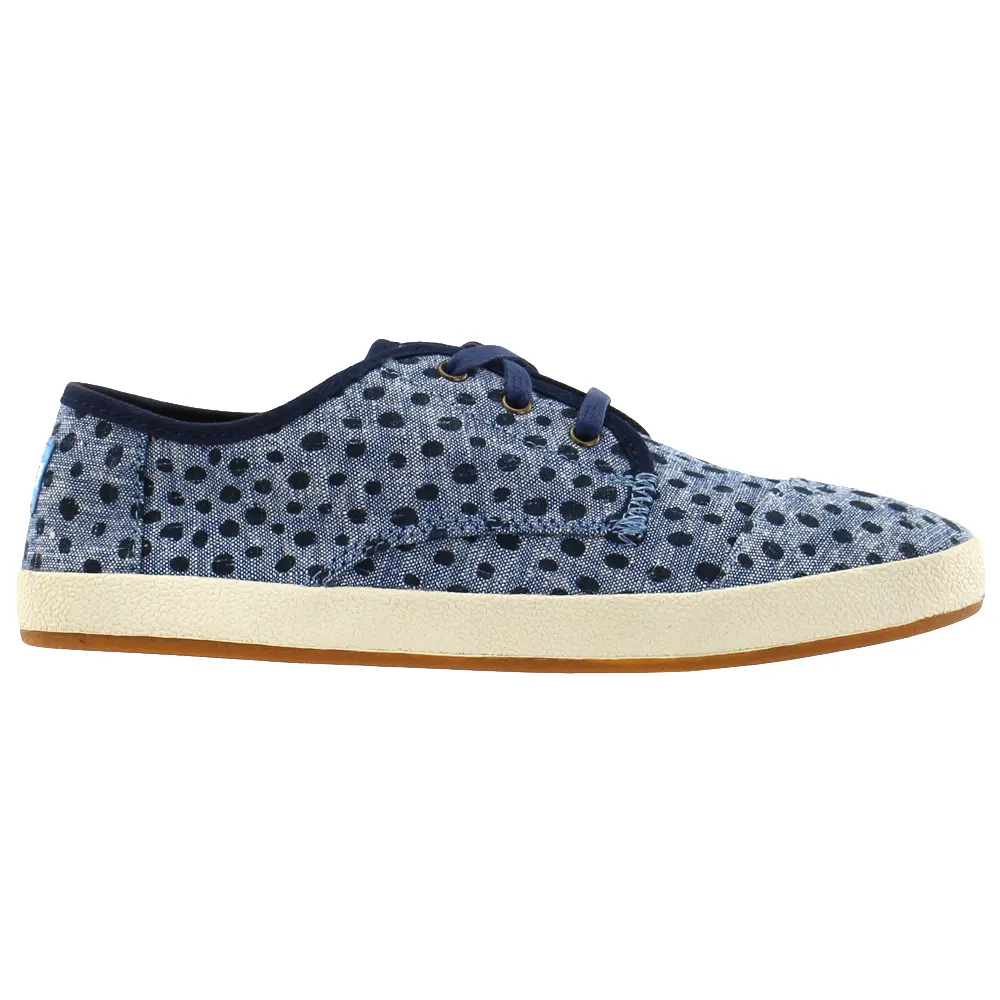 TOMS Womens Paseo Lace Up Sneakers Shoes Casual - Blue