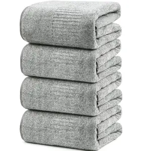 SEISSO Bath Towels Set of 2 or 4 Premium Bath Towels 35” x 63” Oversized Towels for Bathroom Quick Drying & Lightweight Bath Sheets Towels for Adults -... Dark Blue Smooth