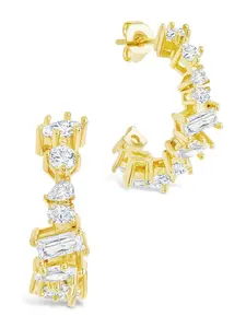 Keziah Geo Cut CZ Hoops