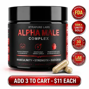 Alpha Male Complex – Clinically Dosed High Potency Men's Health Supplement | Tongkat Ali, Shilajit, Turkesterone & More