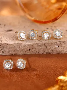 3-pair stud earring set, Fashionable and elegant stud earrings, Light luxury niche design,mothersday gifts, earrings for women, accessories for women,Casual Trendy Jewelry Set,birthday gifts for gf,14k gold-plated
