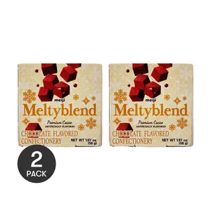 MEIJI Meltyblend Japanese Truffle Chocolate - 2 Pack, Rich Cocoa Cream Filling, 56g Each