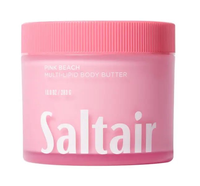Saltair Multi-Lipid Body Butter – Hydrating 24-Hour Moisture – Body Cream for Soft Skin & Barrier Support – Ceramides, Coconut Oil & Shea Butter for Dry Skin Care – Pink Beach 10oz
