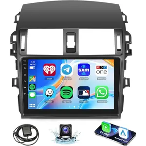 RIMOODY 2G+64G Car Radio for Toyota Corolla 2009-2013 Android Car Stereo Wireless Carplay 9 inch Touch Screen Bluetooth GPS WiFi FM Mirror Link RCA Backup Camera Black Dashboard Caraudio - Automotive