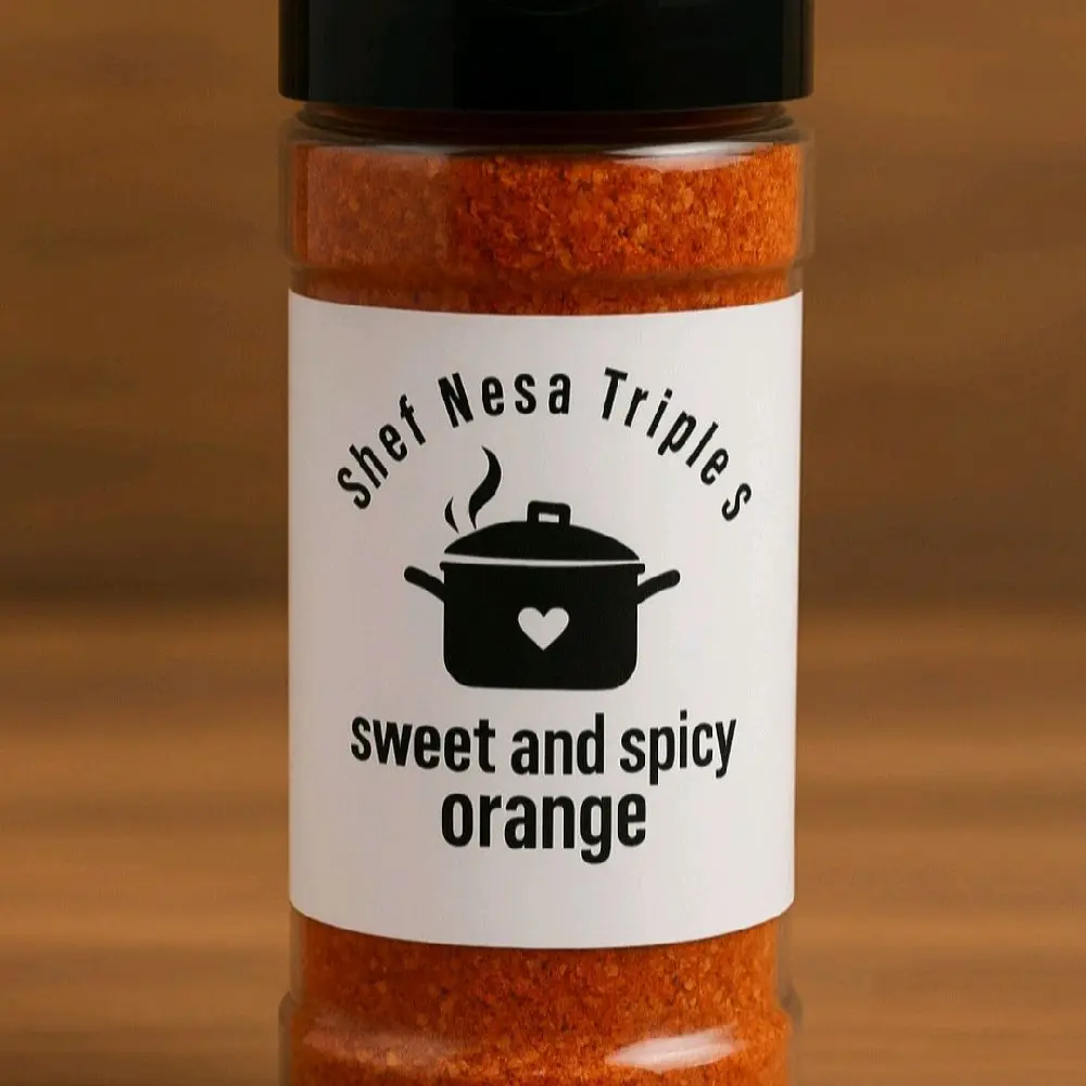 Triple S Sweet & Spicy Orange Seasoning. Shef Nesa's Triple S Sweet & Spicy Orange Seasoning. 4 oz bottle