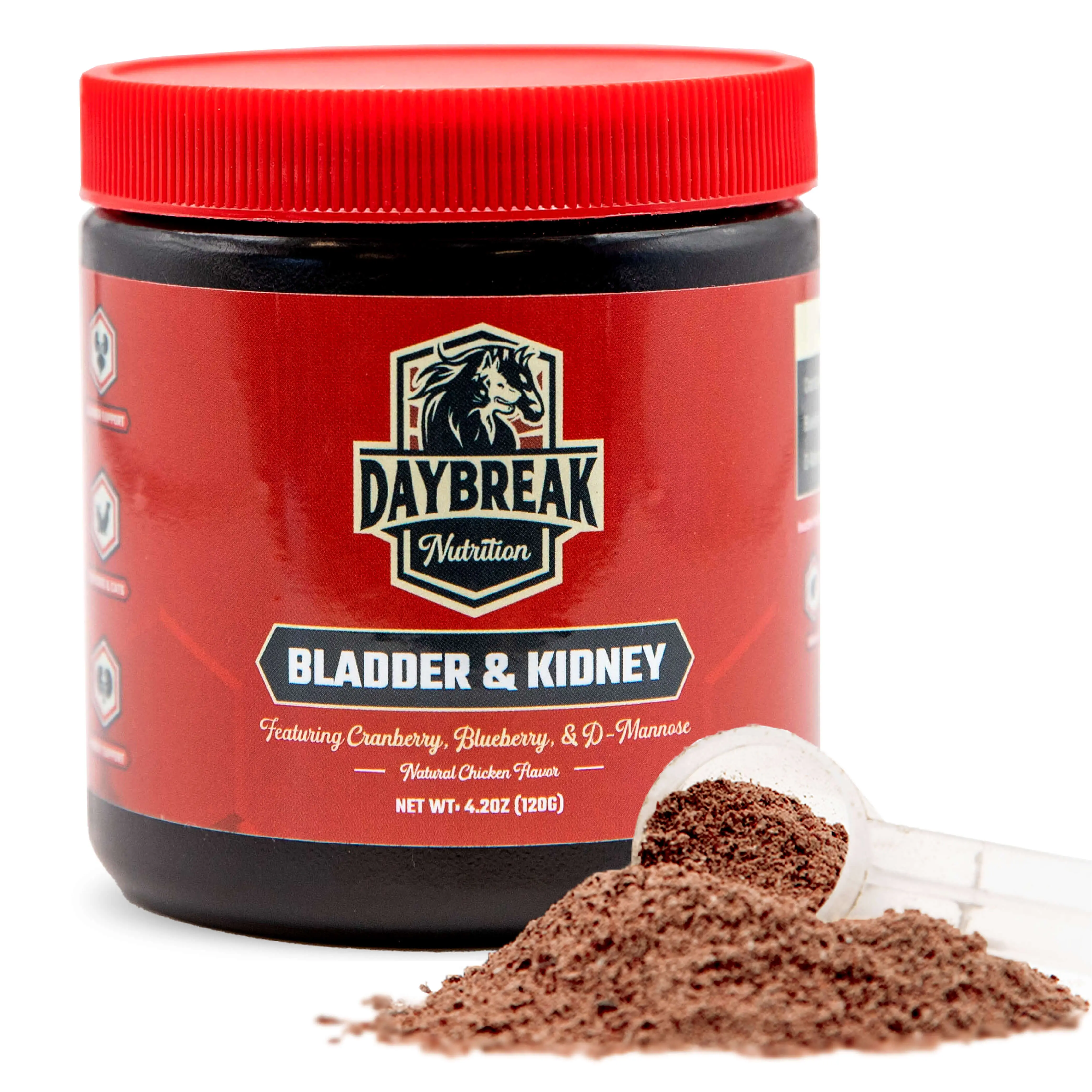Bladder & Kidney Support for Dogs & Cats — For Wet Spots, Frequent Urination, Recurring UTIs & Crystals — Cranberry, Blueberry & D-Mannose Powder — Just Sprinkle on Food, No Pills, No Chews — 30 Scoops Per Jar — Made in USA — Daybreak Nutrition