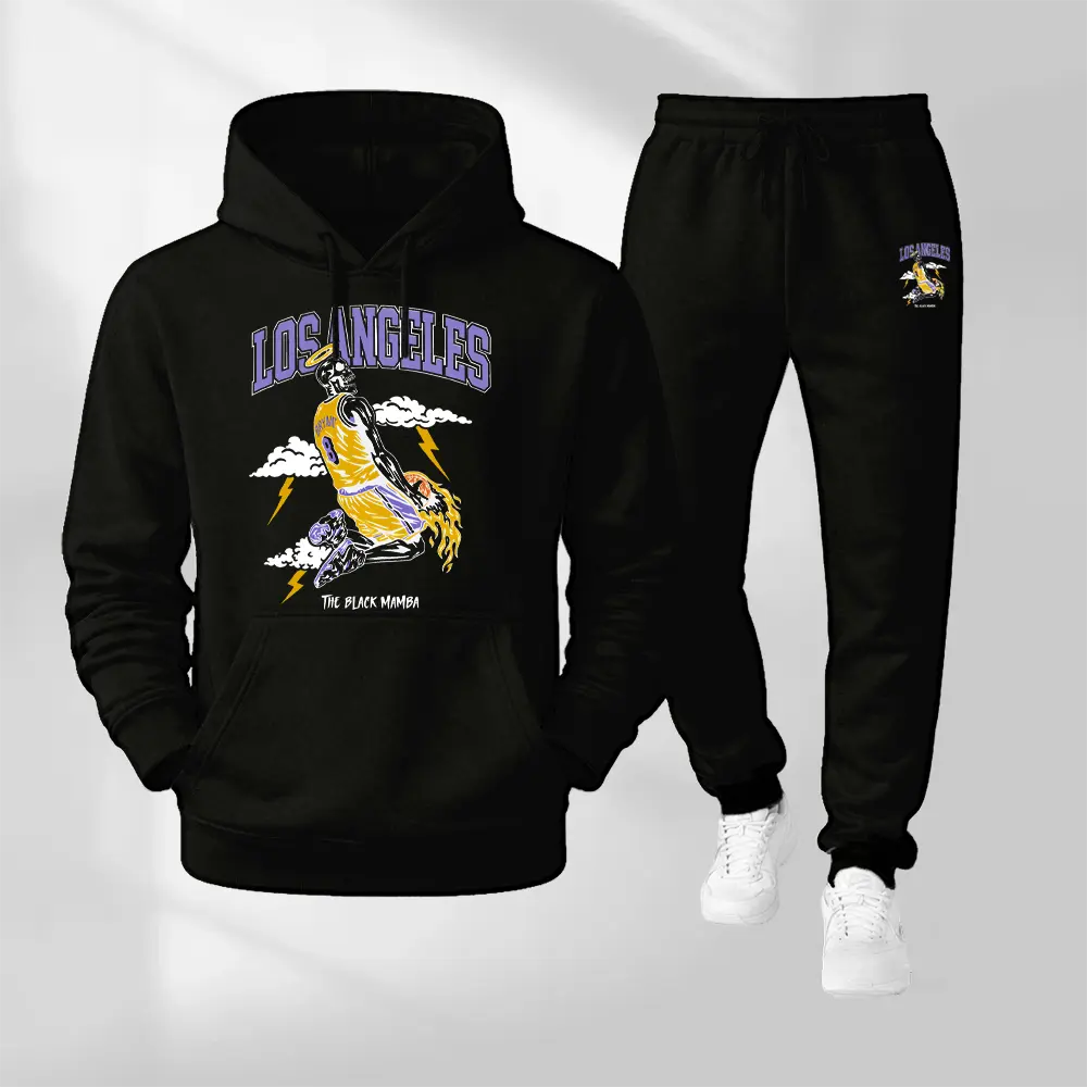 Men's 2-Piece Sweatsuit Set, Athletic Basketball Graphic Hoodie and Pants, Loose-Fit Long Sleeve Breathable Polyester Activewear, Sweatsuit Set Outfit, Sporty Comfy Breathable, Sports Suit Tracksuits, Athletic Fashion Activewear, Tracksuit Style, Letter P