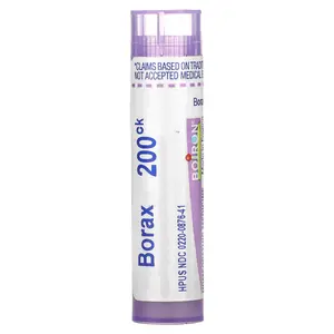 Boiron Borax, 200CK, Canker Sore Relief, Approx 80 Pellets
