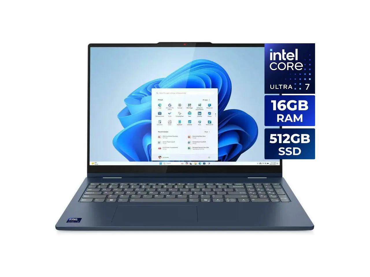 Lenovo IdeaPad 5i 16" Touchscreen 2-in-1 Laptop - Intel Core Ultra 7 255U - 16GB RAM - 512GB SSD (83KS001MUS)