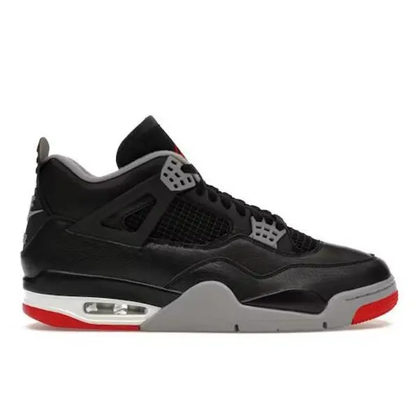 Jordan 4 Retro Bred Reimagined Sneakers Unisex Basketball Shoes FV5029-006