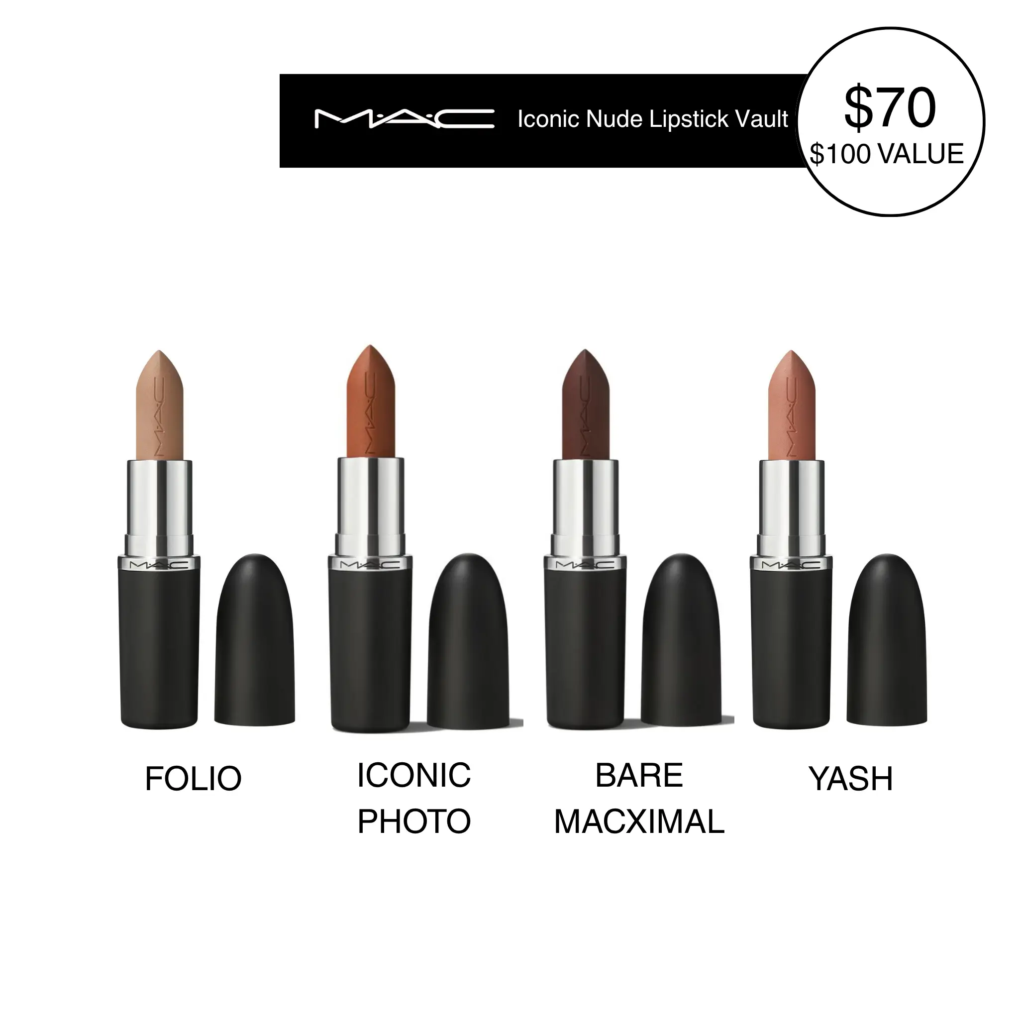 MAC Iconic Nude Lipstick Vault MAC Iconic Nude Lipstick Vault