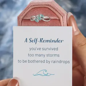 2.3g S925 pure Silvery exquisite luxury aquamarine synthetic Synthetic Zirconia ring for women with gift box engagement rings