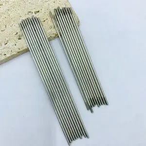 50/100pcs Double Headed Screw Rod Pen -3.82 inch or 4.57 inch Extended Metal DIY Pen Stand with Safety Screw End for Shoes, Boots, Jewelry, and Watch Accessories, Jewelry Making Supplies, Smooth Metal Appearance, Durable Metal Structure