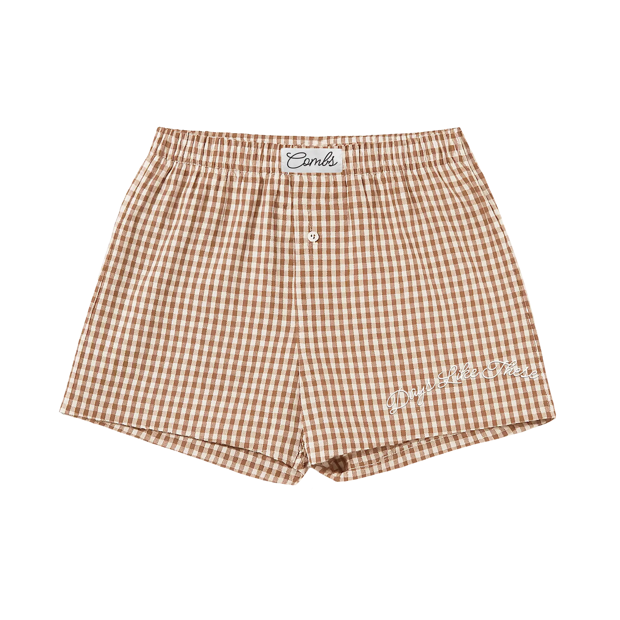 Checkered Tan Boxers