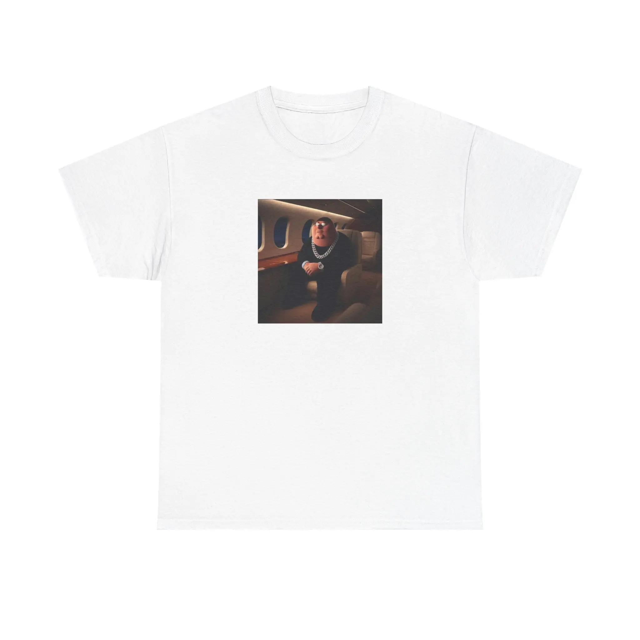 Peter Griffin, Tuff Tee, Family Guy, Meg Famy Guy, Casual Graphic Tee for Everyday Style, Unisex Heavy Cotton Tee, Gift for Him/Her, Trendy Outfit, Comfortable Fit, Air Travel Vibes