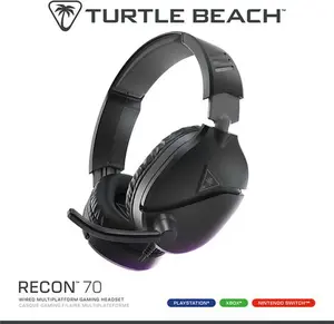 Turtle Beach Recon 70 2024 Multiplatform Gaming Headset for Xbox X, Xbox S, PS5, PS4, NSW, Mobile & PC - Black