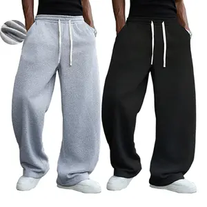 2PCS Unisex Classic Heavyweight Fleece Sweatpants For Men Women Suitable For Autumn And Winter