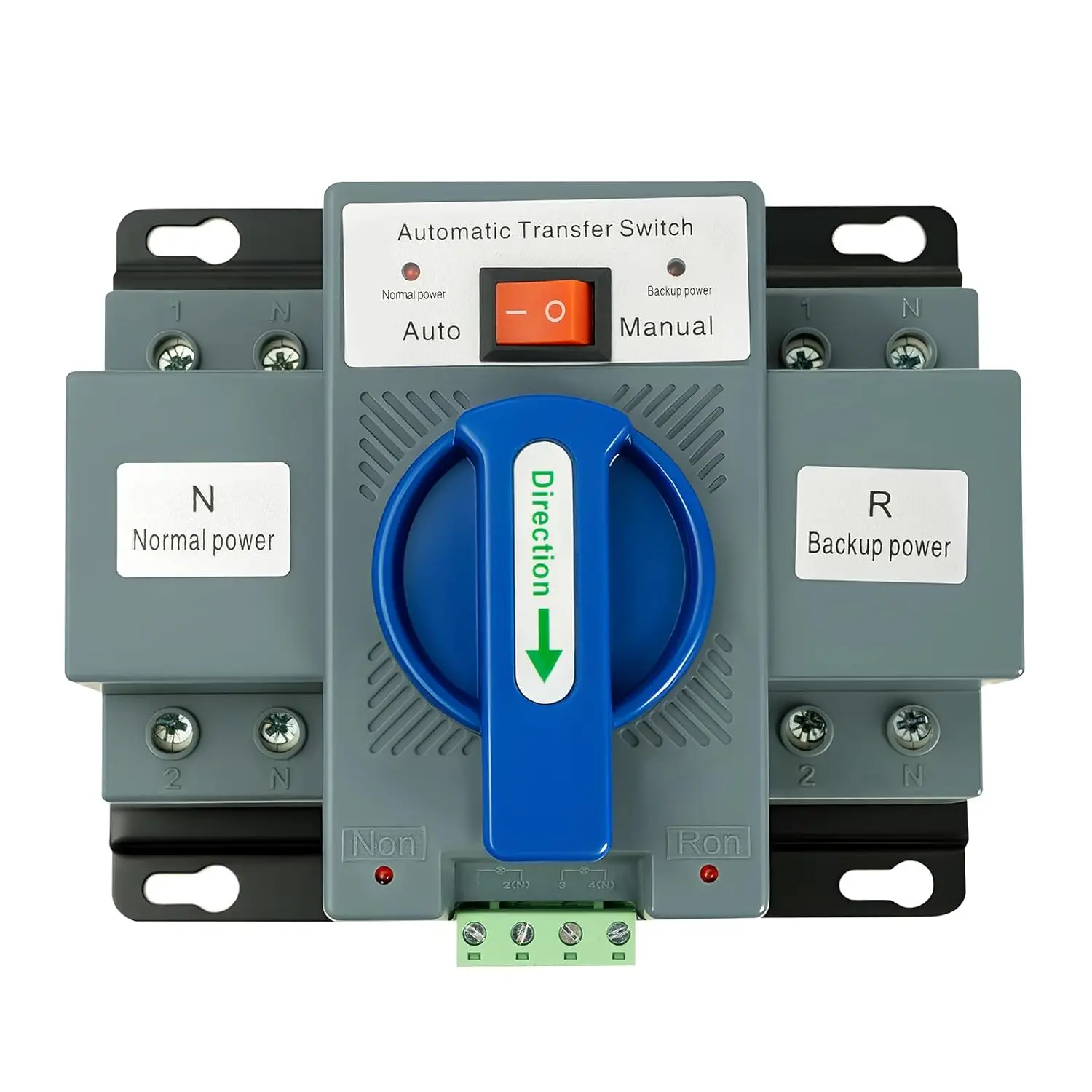 Double-Pole 2P 63A Blue Automatic Transfer Switch, AC110V 50HZ/60HZ, Power Supply Compatible, Commercial Generator Compatible, 1.2kg, 1 English Manual, Assembly Required: No
