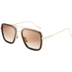 FEISEDY Retro 70s Pilot Sunglasses Tony Sunglasses Trendy Women Square Sun Glasses B2510