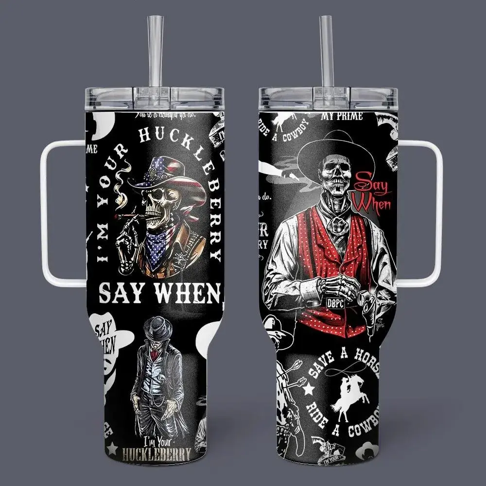 [Made in US] Doc Holliday Tumbler Val Kilmer Tombstone Tribute for Movie Buffs & Western Fans Engraved Drinkware