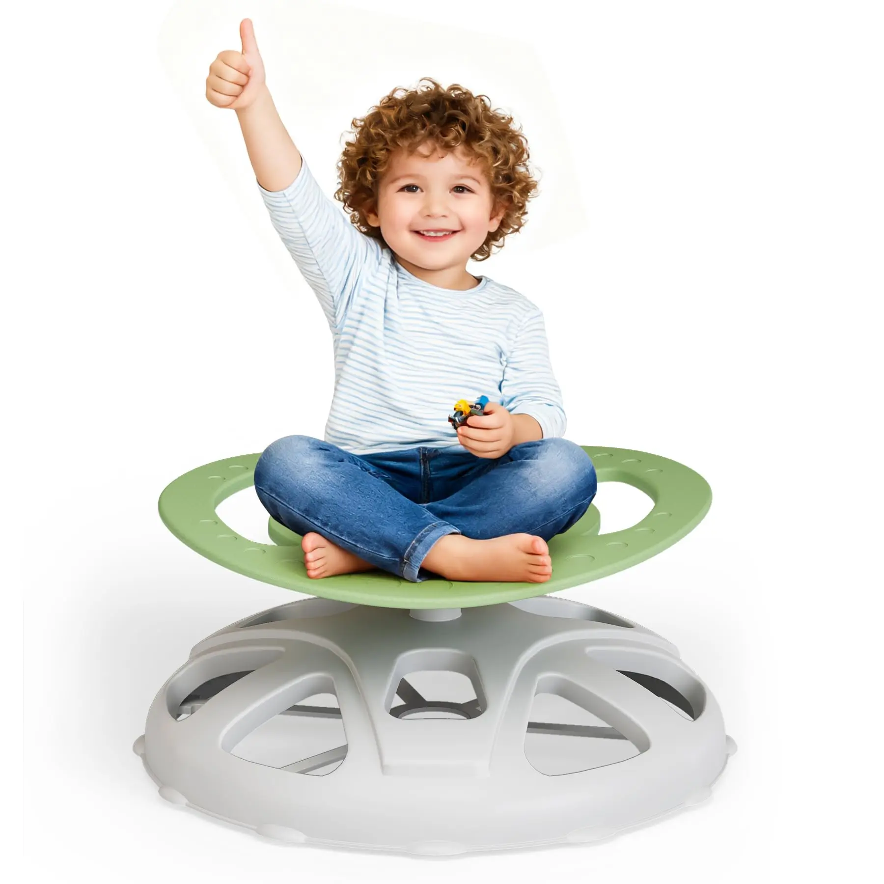 Gaomon PP Plastic 360-Degree Swivel Sensory Chair for Autistic Kids - Sturdy Durable Indoor Furniture with Anti-Slip Grip, Body Coordination & Balance Training, Portable Easy Setup, 220 Lbs Capacity, Children's Day Gift, Safety Grip, Spins Freely