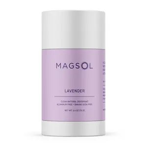 MAGSOL Natural Magnesium Deodorant - Lavender | Aluminum Free and Baking Soda Free